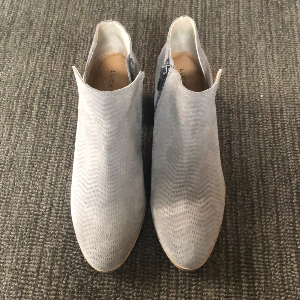 Gray ankle booties